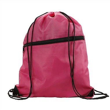 जिपर के साथ रंगीन Drawstring बैग